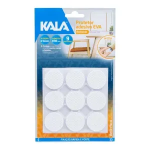 Protetor Adesivo EVA Branco Redondo 38mm 4 Peças Kala