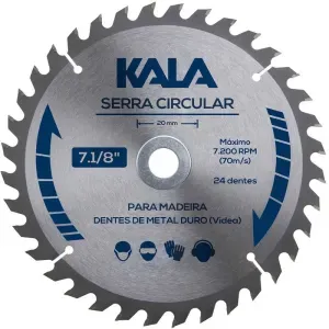 Disco de Corte Circular com 24 dentes 180mm x 20mm Kala