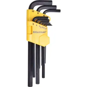 Jogo de Chave Allen Longa 1,5 a 10 mm 9 Peças Eastman