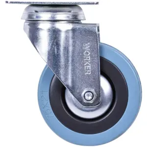 RODÍZIO BORRACHA  3" GIRATÓRIO Worker