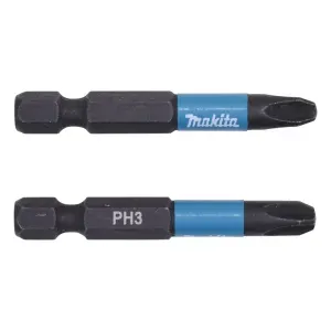 Ponta Bits Phillips PH3 50mm Impacto B-63731 Makita – 2 Peças