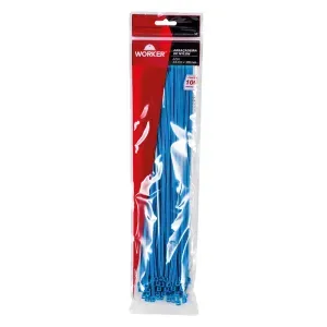 Abraçadeira de Nylon Azul com 100 Peças 3,6 x 300mm Worker