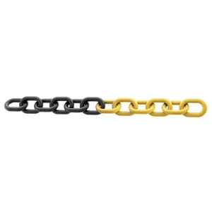 Corrente Plástica 8mmx10m Amarelo e Preto Worker