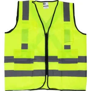 Colete Refletivo Amarelo 4 Bolsos Tamanho GG Worker