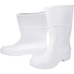 Bota PVC Branca Cano Médio Com Forro Worker
