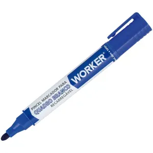 Marcador Recarregável Azul para Quadro Branco Worker