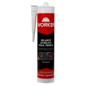 Selante Acrílico Veda Trinca Branco 463g Worker