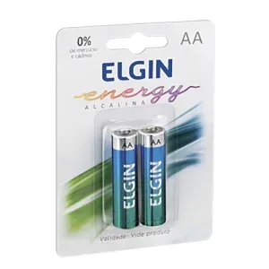 Pilha Alcalina AA Blister 2 Peças Elgin