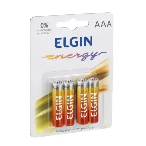 PILHA ZINCO AAA BLISTER 4PÇS ELGIN