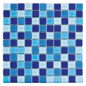 Pastilha De Vidro Azul 30x30cm Liege