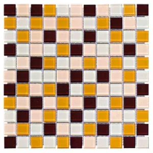 Pastilha de Vidro Mescla Marrom 30cmx30cm Liege