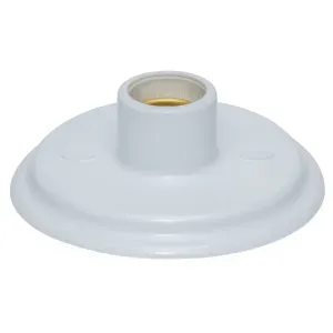 Plafonier com Soquete de Porcelana Branco E27 4A 250V Liege