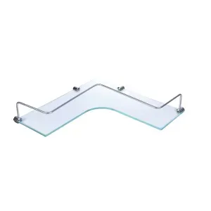 PORTA SHAMPOO EM L LIEGE ALUMINIIO 33X33X12CM