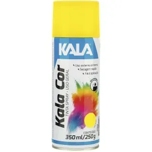 Tinta Spray Uso Geral Amarelo 350ml Kala