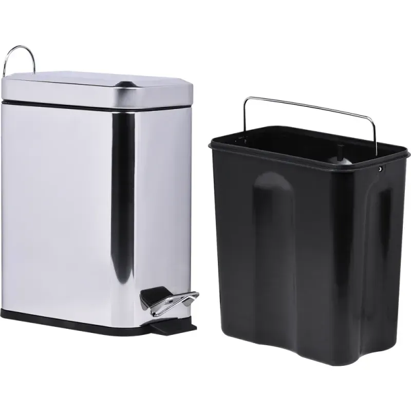 Lixeira Retangular Slim Aço Inox 5l Kala - Ferramentas Kennedy Lixeira Retangular Slim Aço Inox 5l Kala - Ferramentas Kennedy