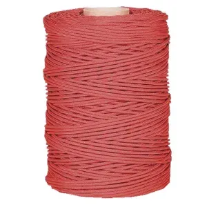 Corda PET Trançada 6mm Vermelha Rolo Collins