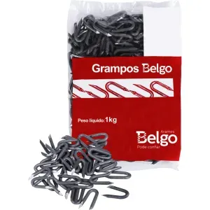 Grampo Cerca Galvanizado 1/9 1kg Belgo