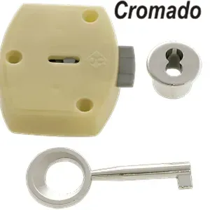 Kit Fechadura Móveis Cromado 10 Peças Gecele