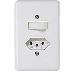 Interruptor Slim 1TS com Tomada Branco 20A Ilumi