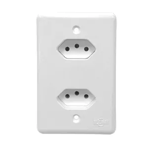 TOMADA DUPLA ILUMI 10A BRANCA STYLUS
