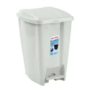 LIXEIRA COM PEDAL 7L BRANCA JAGUAR