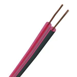 Cordão Polarizado 2x0,612mm 100m Preto/Vermelho Megatron
