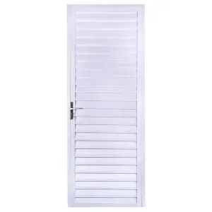 Porta Veneziana SPP em Alumínio Branco Direita 210x80cm Aluvid