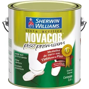 Tinta Acrílica para Piso 3,6L Vermelha Novacor