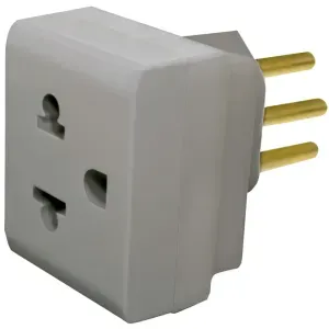 Adaptador Universal Redondo Cinza 2P+T Pial