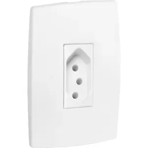 Tomada Vertical 10A Branca 4x2 Pial