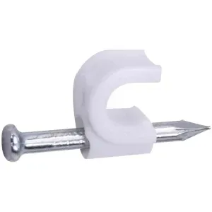 Grampo Coaxial 10mm Prego Comum Branco Ri Sampiet 15 Peças