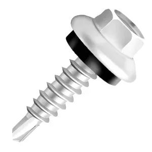 Parafuso para Telha Zincado N°3 5,5x1" 200 Peças Branco Ciser