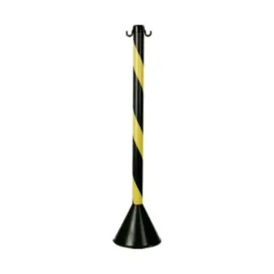 Pedestal Zebrado Preto e Amarelo 93cm Plastcor