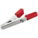 Garra Jacaré Pequena Vermelha Para Bateria 10A 5 Pçs Worker