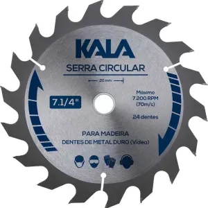 Serra Circular para Madeira com 24 Dentes 10" - 254 mm Kala