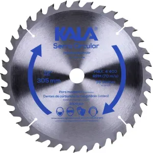 Disco Serra Circular 12” para Madeira 36 Dentes 4400rpm Kala