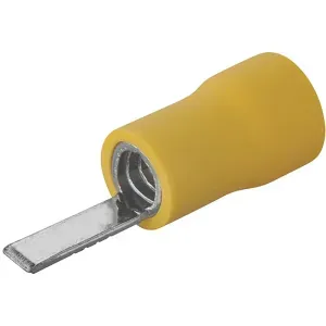 Terminal Pré-Isolado Pino Plano 4-6 Amarelo Liege