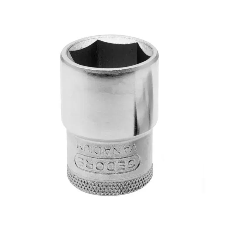 Soquete Estriado em Aço Cromo Vanádio 1/2" 28mm Gedore