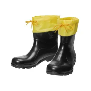 Bota Pvc Preta Cano Curto Com Polaina Kala