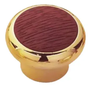 Puxador Modelo 80 Bola Dourado Mogno 50 Peças Gecele