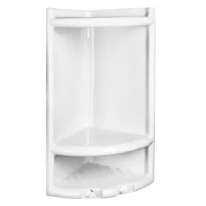 Porta-Shampoo Cantoneira em Polipropileno Branco Herc