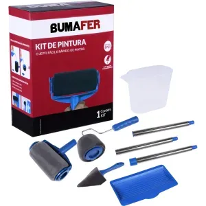 Kit de Pintura com Rolo Recarregável 8 Peças Bumafer