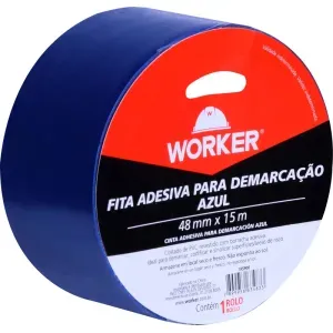 Fita Adesiva Para Demarcação 48mmx15m Azul Worker