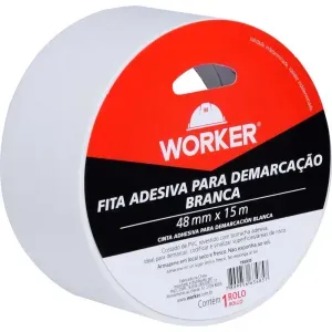 Fita Adesiva Para Demarcação 48mmx15m Branca Worker