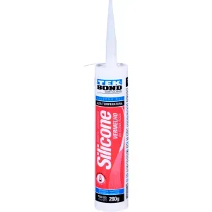 Silicone Acético Alta Temperatura Vermelho 280g Tekbond