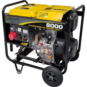 Gerador a Diesel Elétrico GDA8000 Trifásico 12V Matsuyama