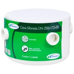 CAIXA SIFONADA REDONDA 250X172X50 AMANCO