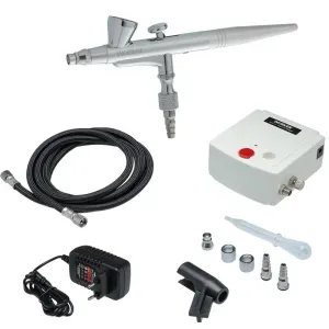 Kit Pistola Aerógrafo com Mini Compressor Bivolt Worker