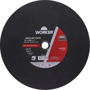Disco Corte Aço 14" x 7/64" x 1" Worker