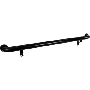 Kit Corrimão de Parede Instale Fácil Preto 2m Liege